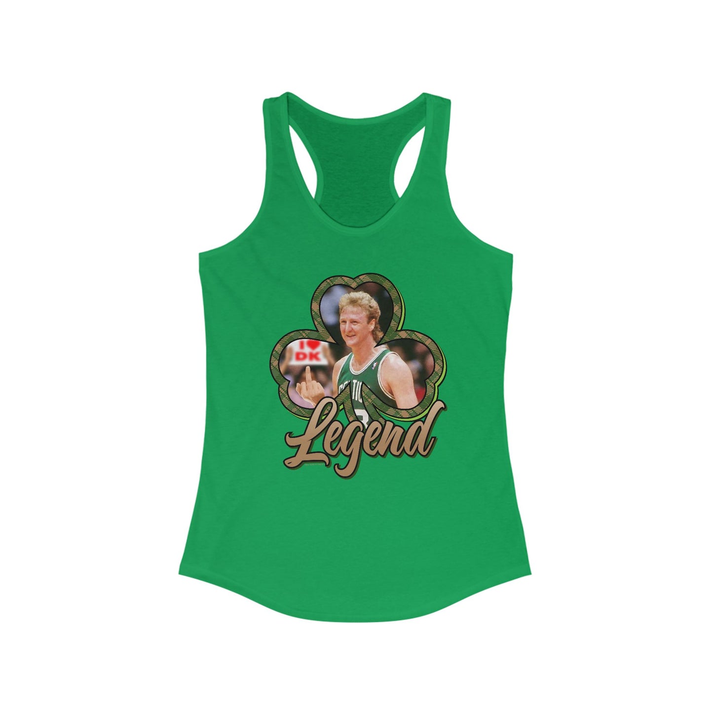 DK33: Give 'em the Bird (Larry Edition) - Ladies Racerback Tank