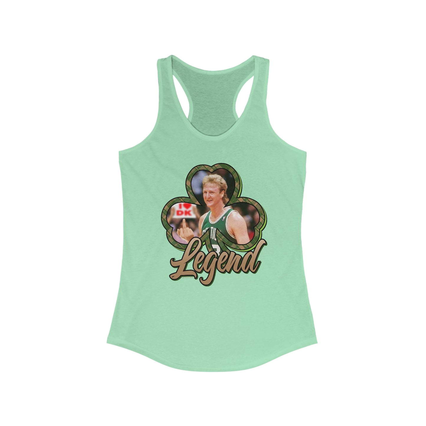 DK33: Give 'em the Bird (Larry Edition) - Ladies Racerback Tank