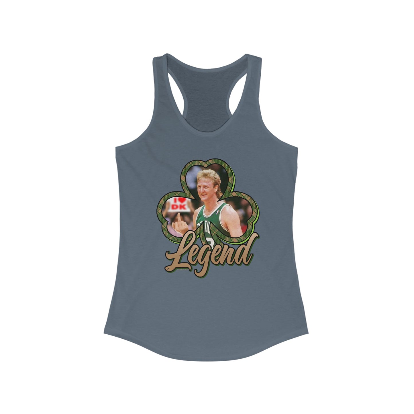 DK33: Give 'em the Bird (Larry Edition) - Ladies Racerback Tank