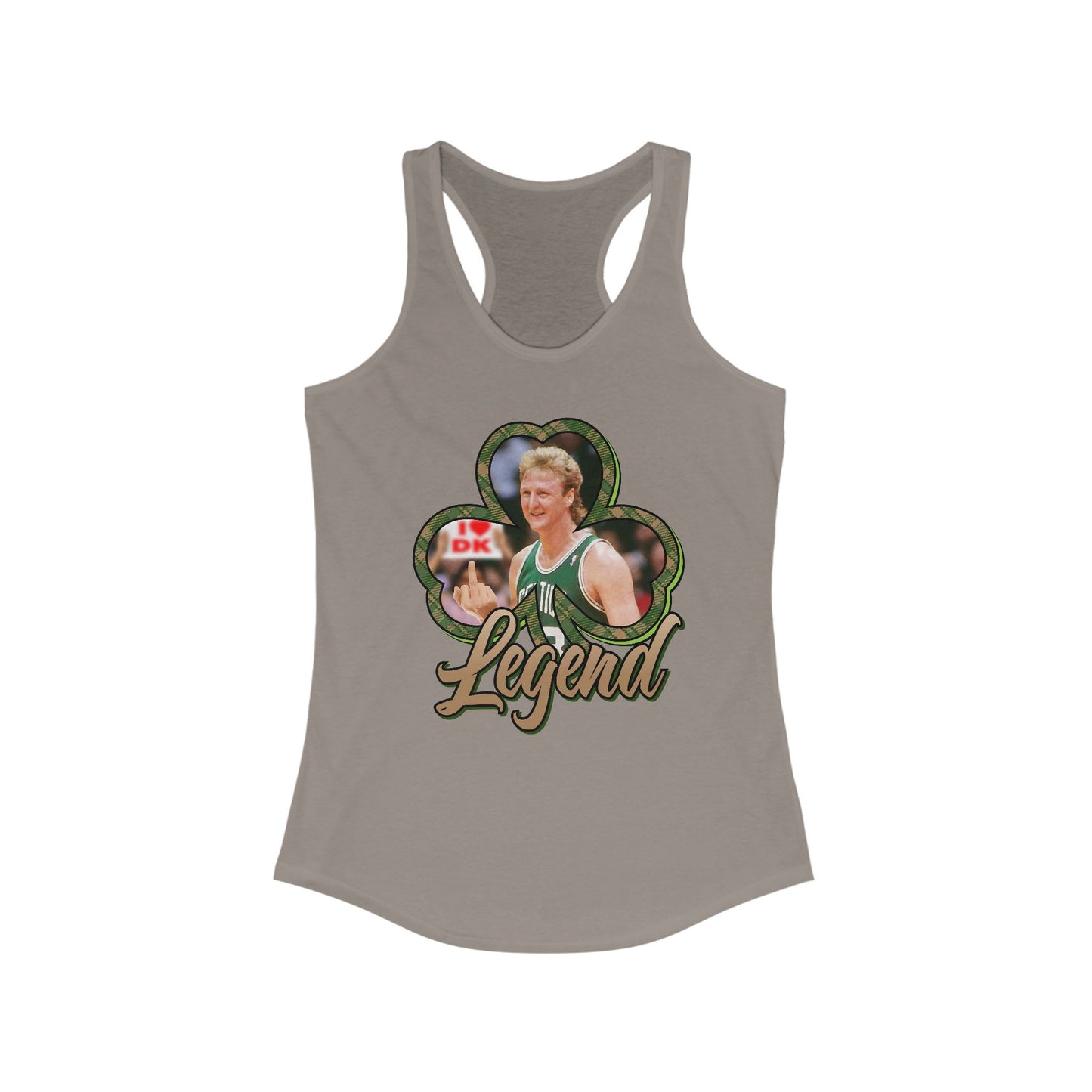 DK33: Give 'em the Bird (Larry Edition) - Ladies Racerback Tank