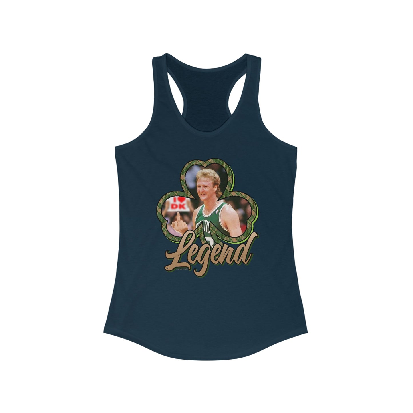 DK33: Give 'em the Bird (Larry Edition) - Ladies Racerback Tank