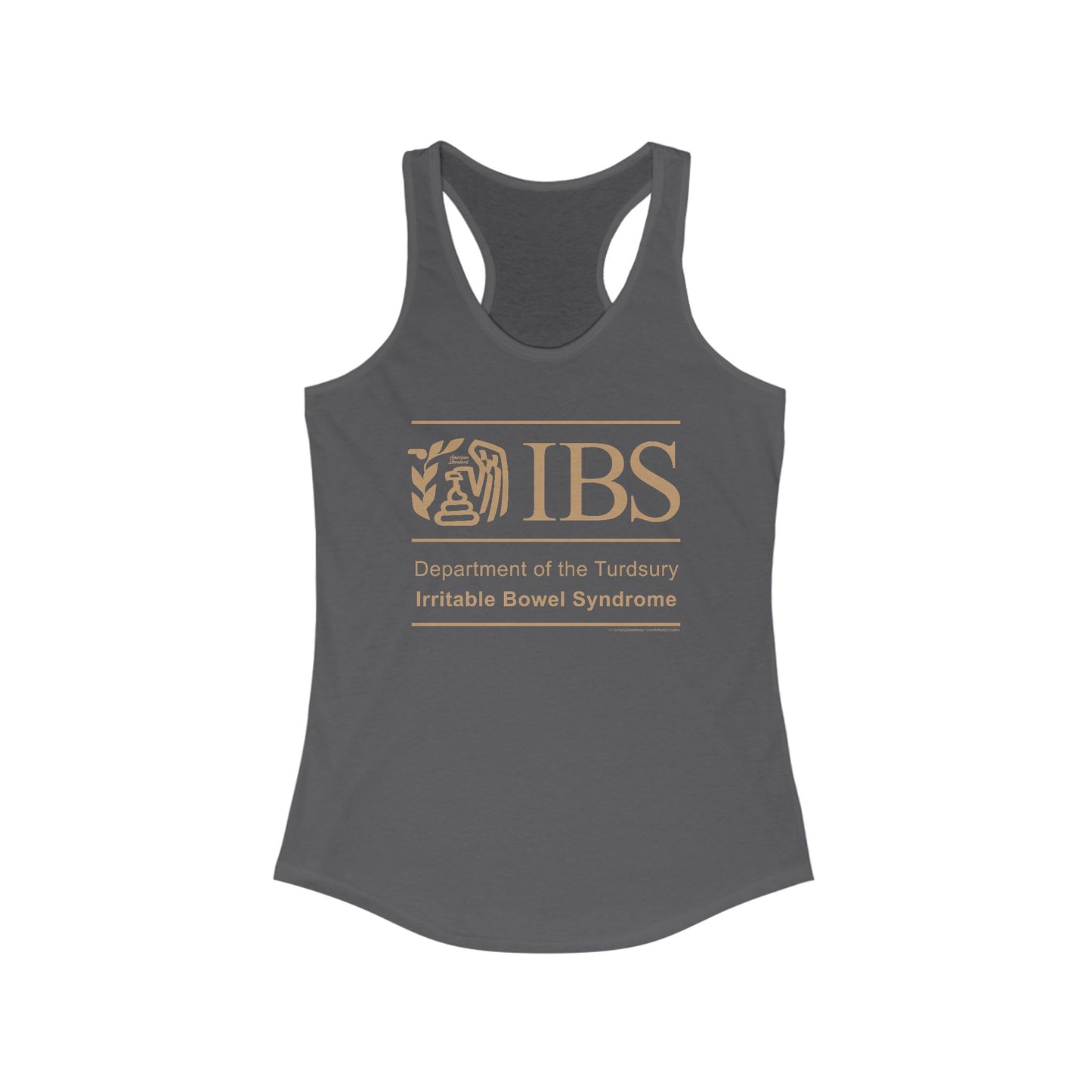 DK71: Dept. of Turdsury's IBS - Ladies Racerback Tank