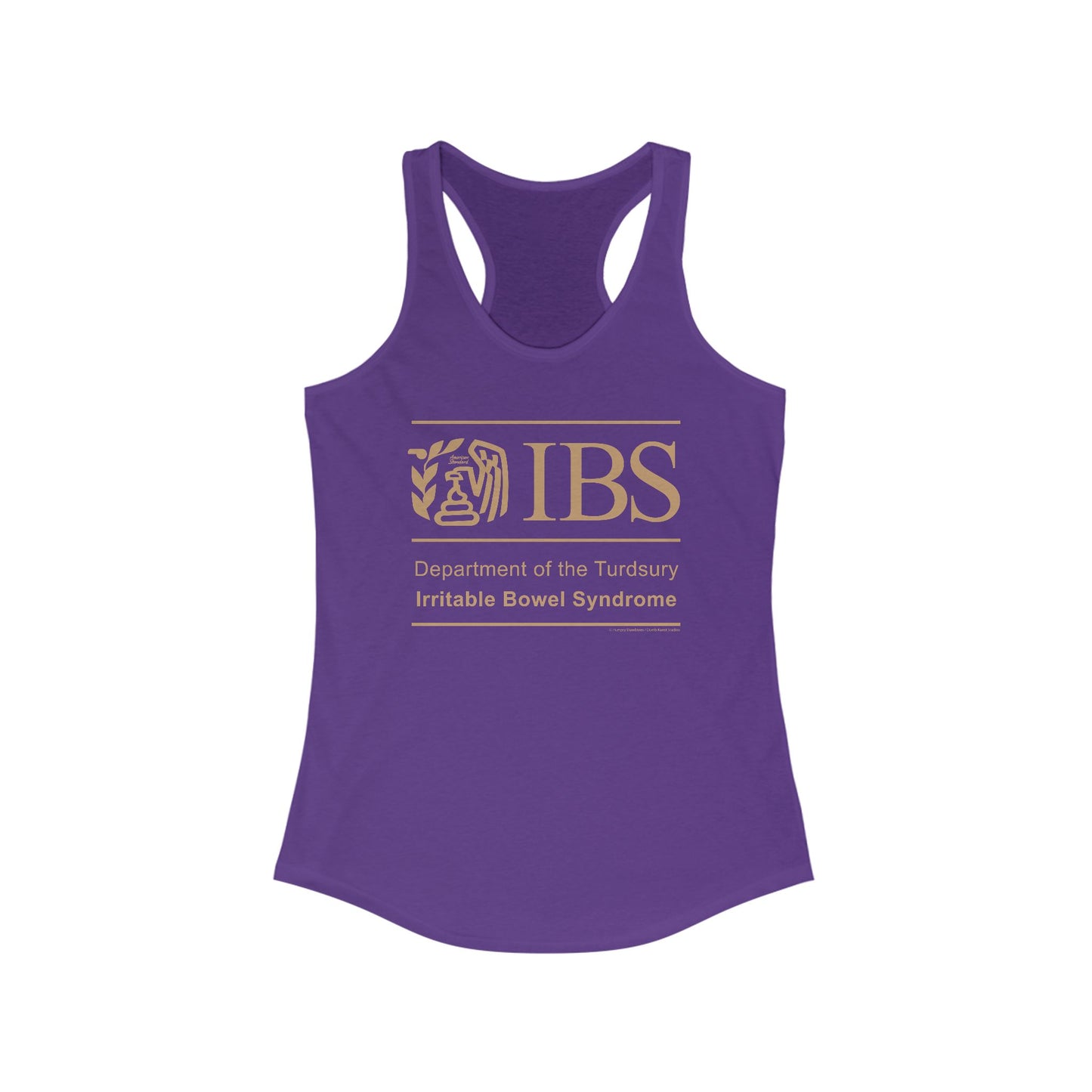 DK71: Dept. of Turdsury's IBS - Ladies Racerback Tank