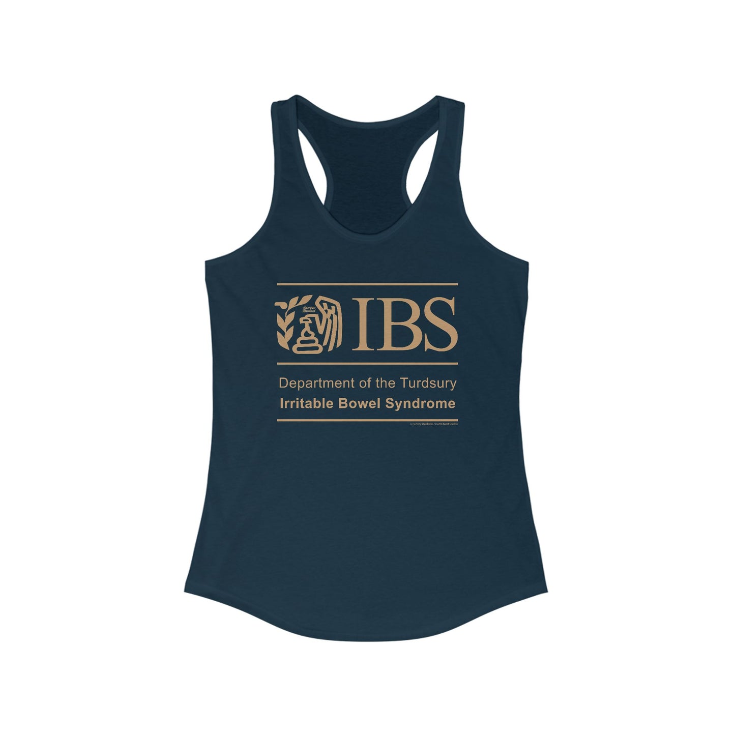 DK71: Dept. of Turdsury's IBS - Ladies Racerback Tank