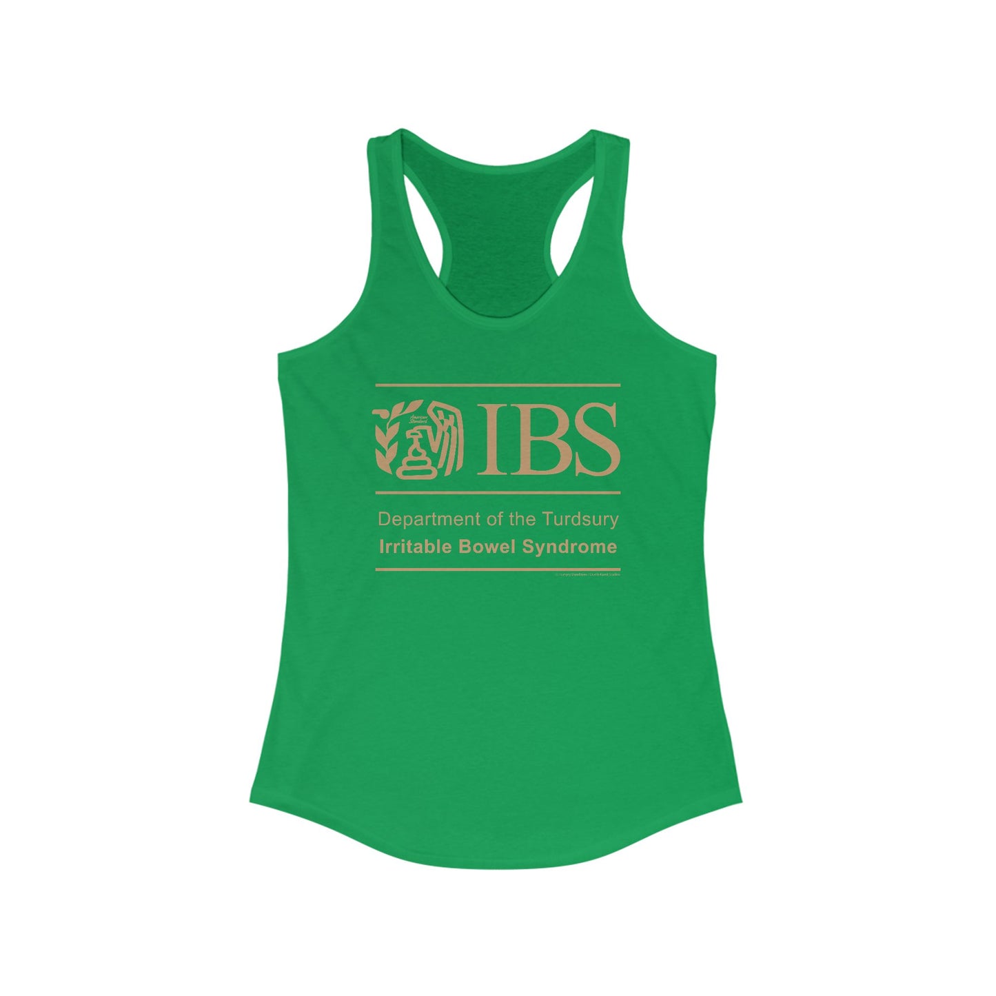 DK71: Dept. of Turdsury's IBS - Ladies Racerback Tank