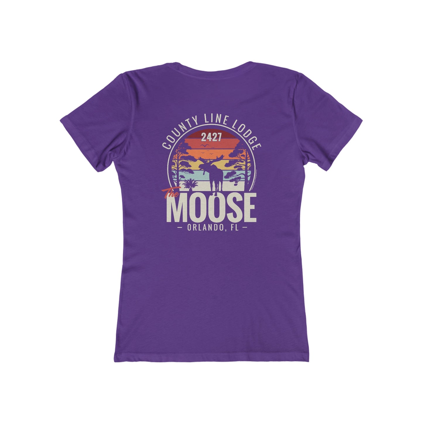 Moose Lodge 2427 - Florida Moose Sunset - Women's T-Shirt (Front & Back Print)