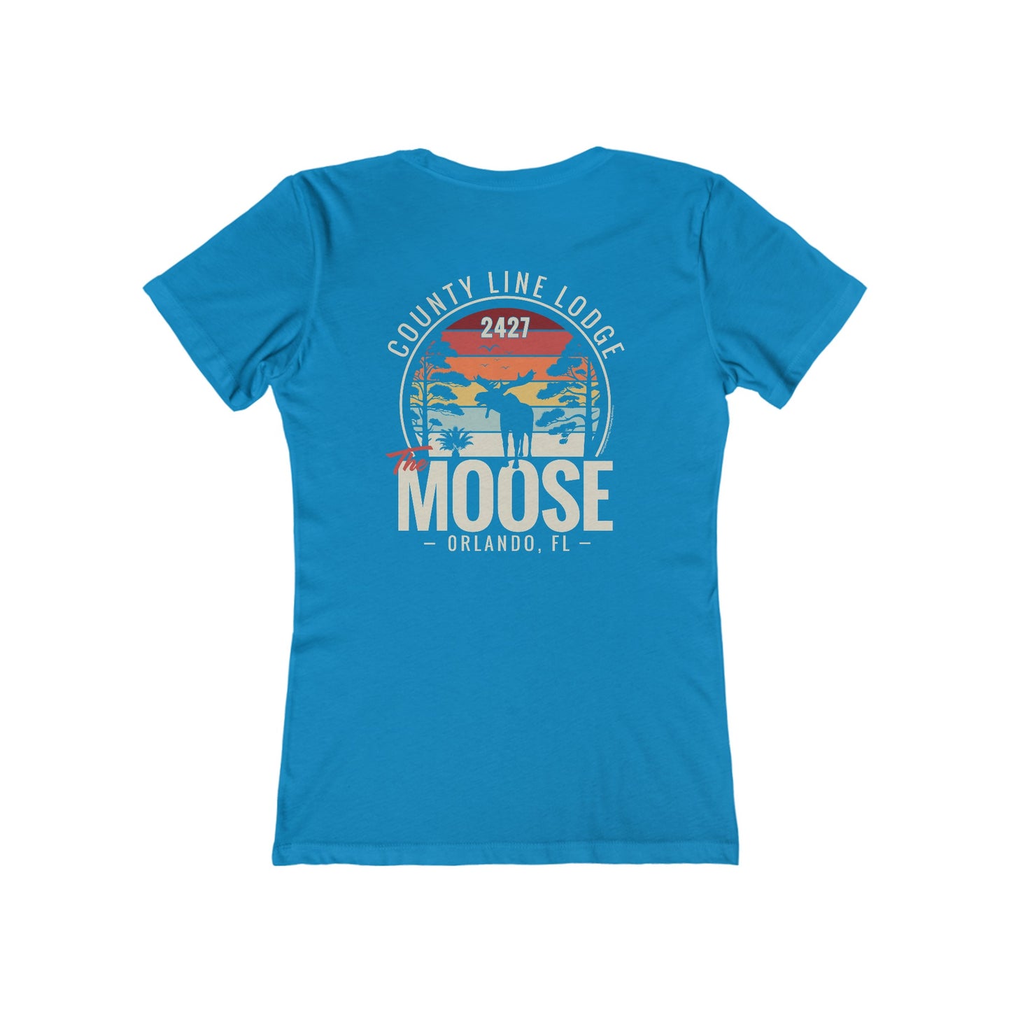 Moose Lodge 2427 - Florida Moose Sunset - Women's T-Shirt (Front & Back Print)