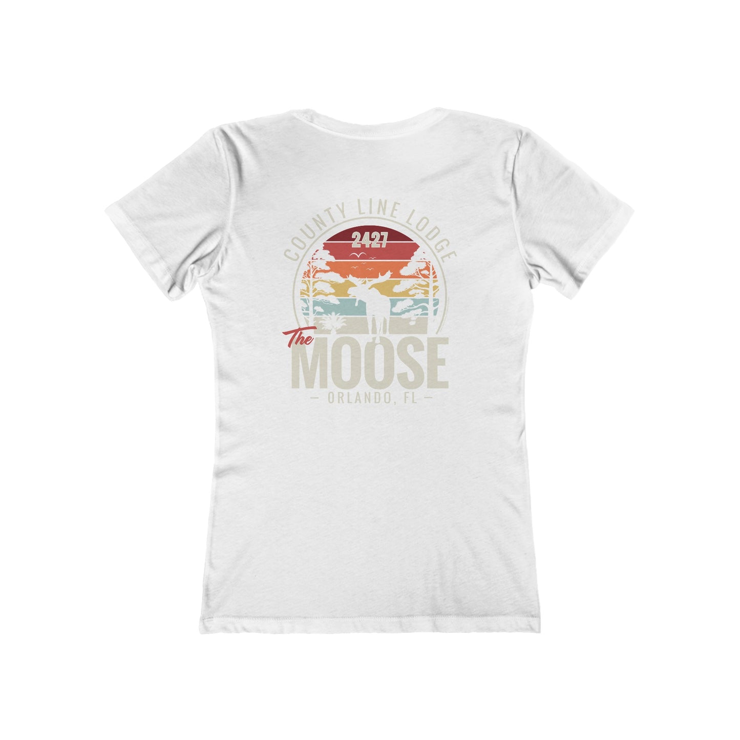 Moose Lodge 2427 - Florida Moose Sunset - Women's T-Shirt (Front & Back Print)