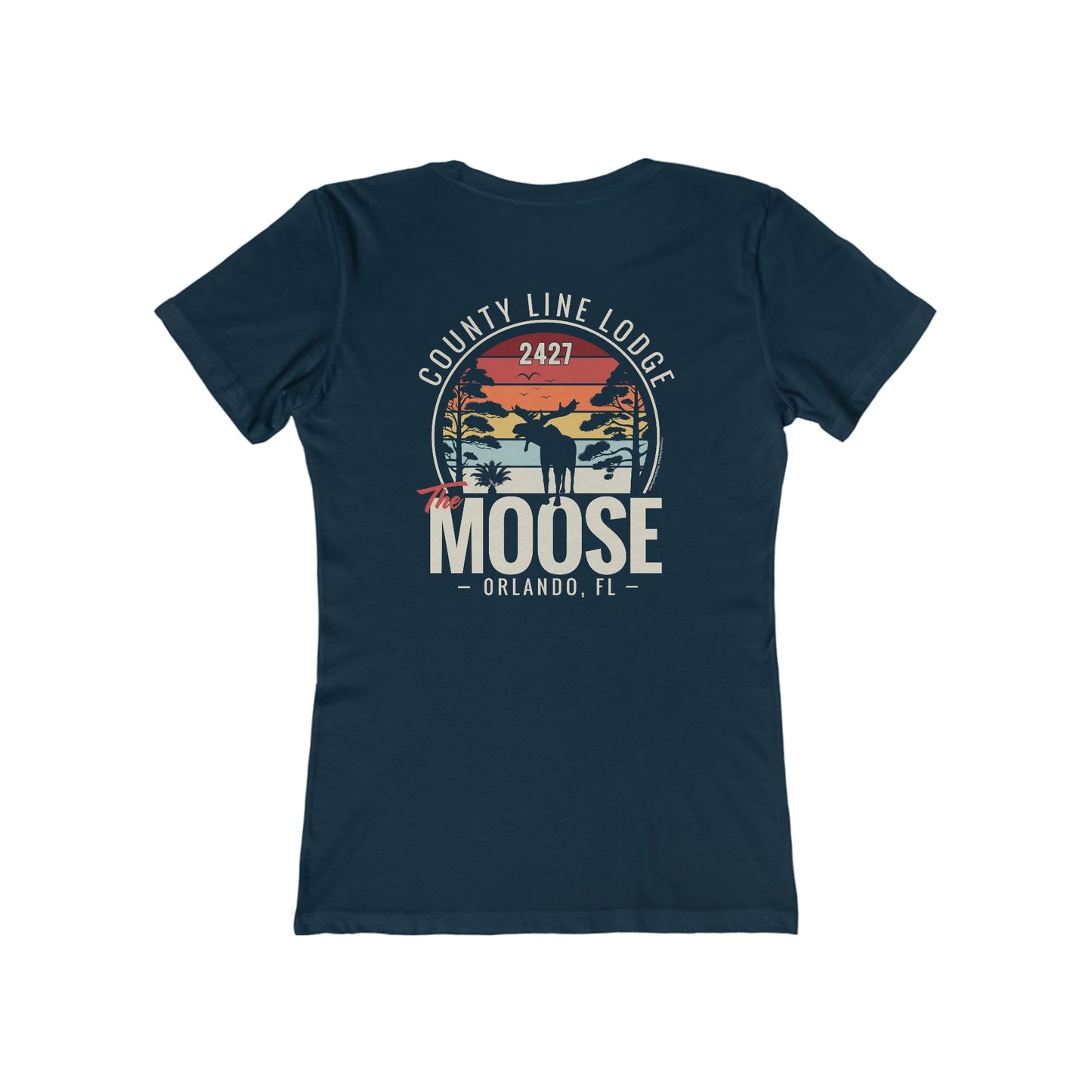 Moose Lodge 2427 - Florida Moose Sunset - Women's T-Shirt (Front & Back Print)