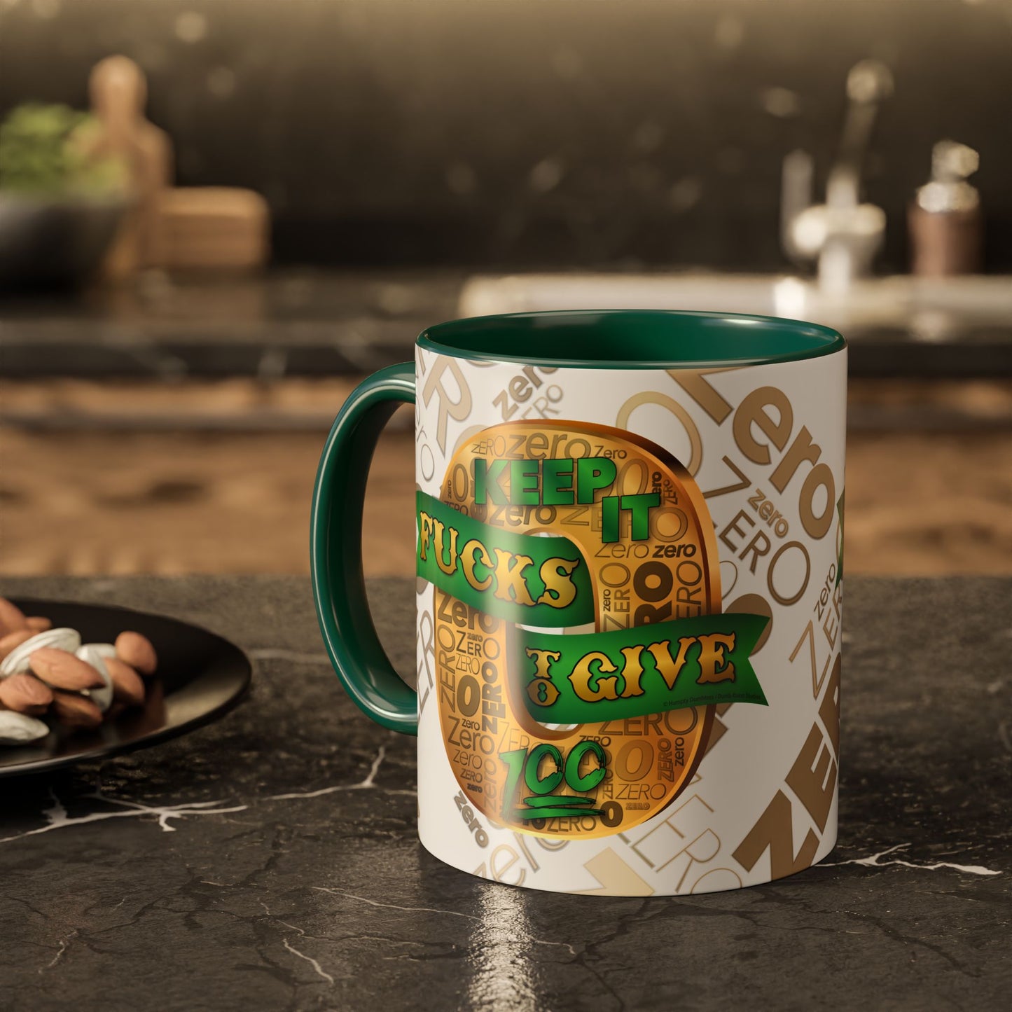 DK100: Zero Fucks To Give (Gold Edition) - Ceramic Coffee Mugs