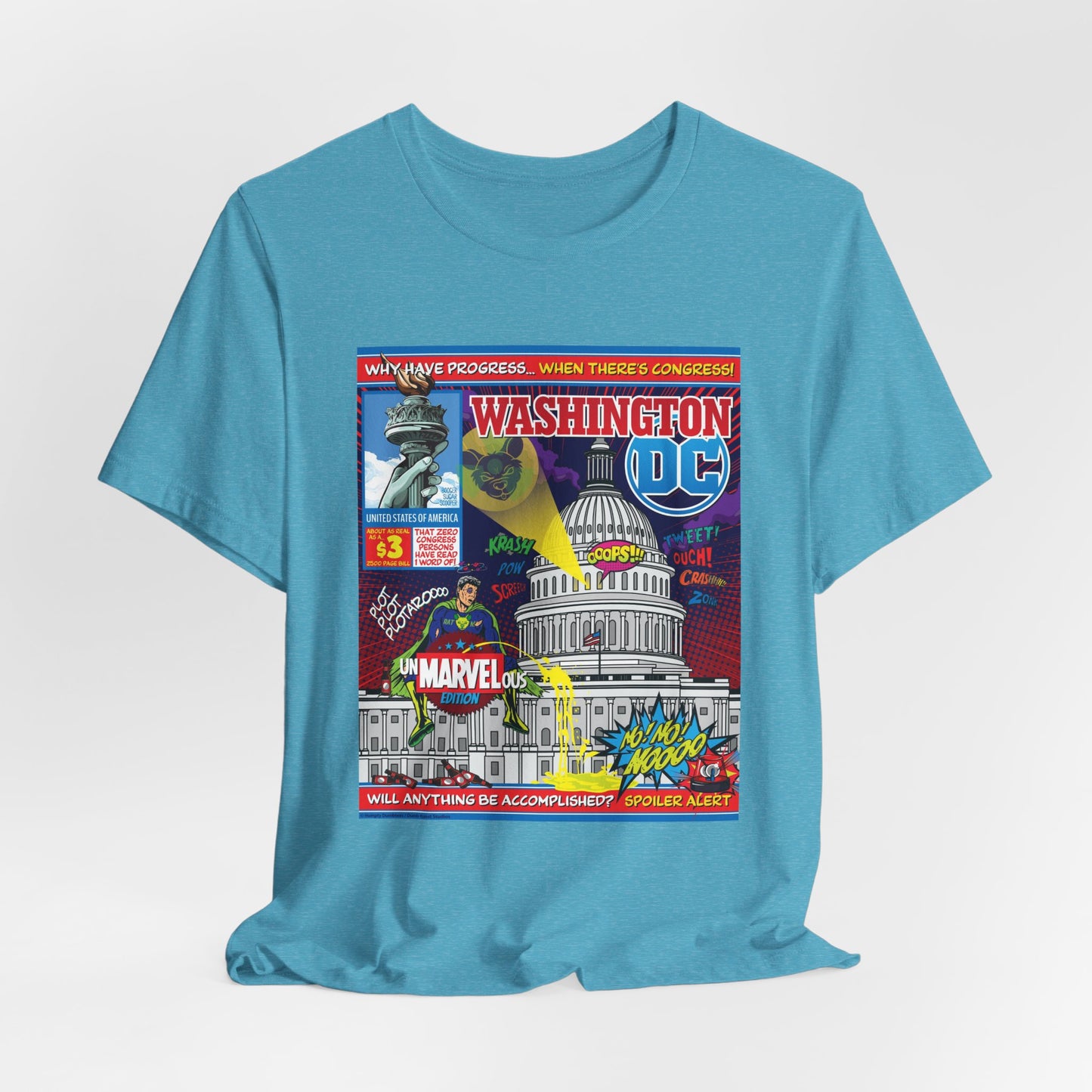 DK149: UnMARVELousington D.C. - Unisex S/S T-Shirt