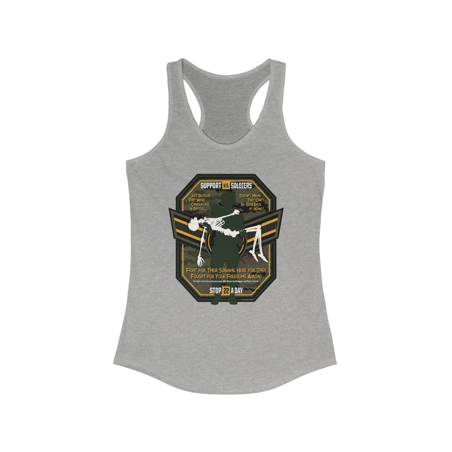 DK31: Stop 22 A Day - Ladies Racerback Tank