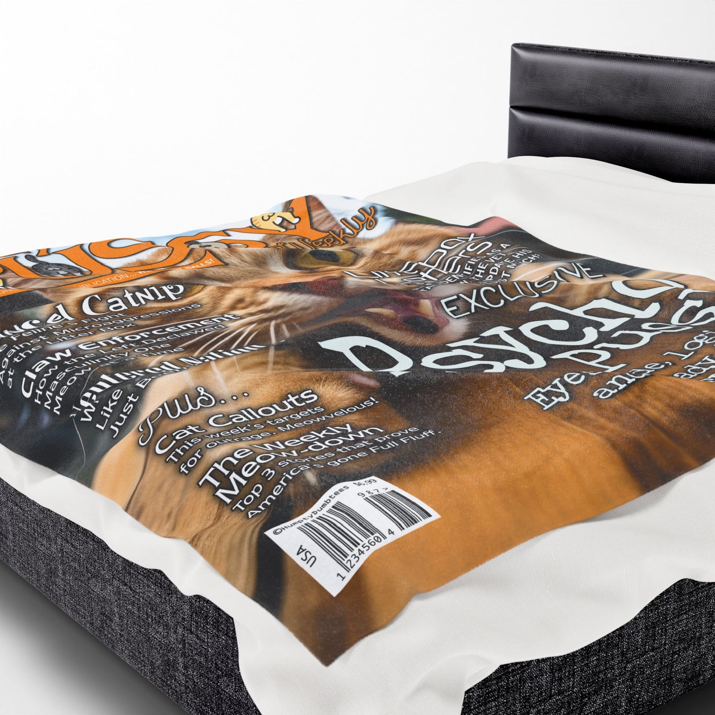 DK230: Today's Pussy... Weekly (Psycho Pussy Edition) - Velveteen Plush Blanket