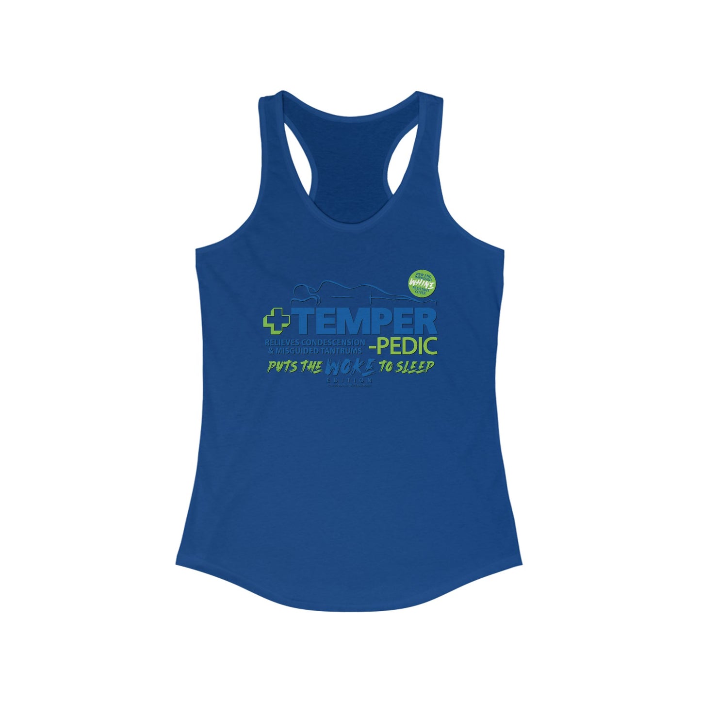 DK185: Temper-pedic - Ladies Raceback Tank