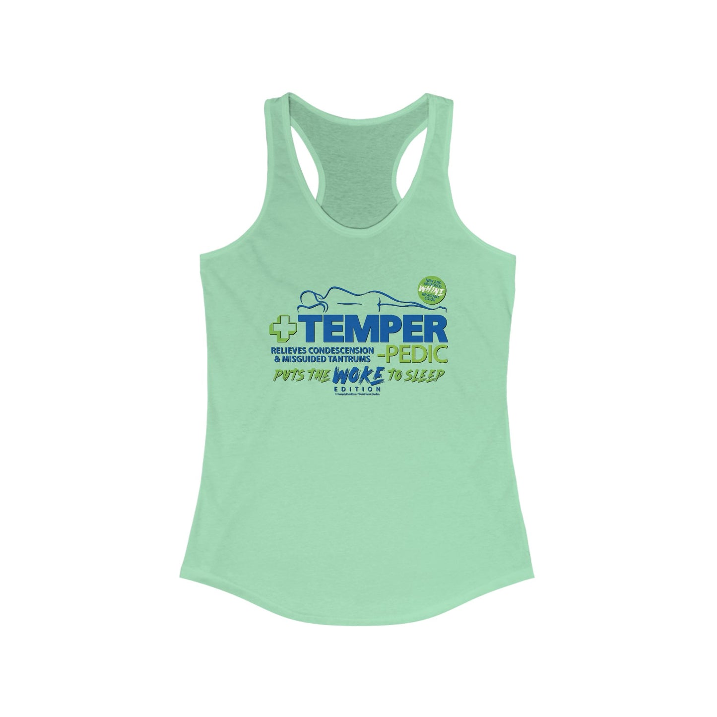 DK185: Temper-pedic - Ladies Raceback Tank