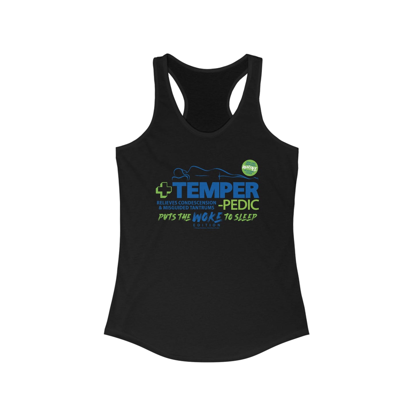DK185: Temper-pedic - Ladies Raceback Tank