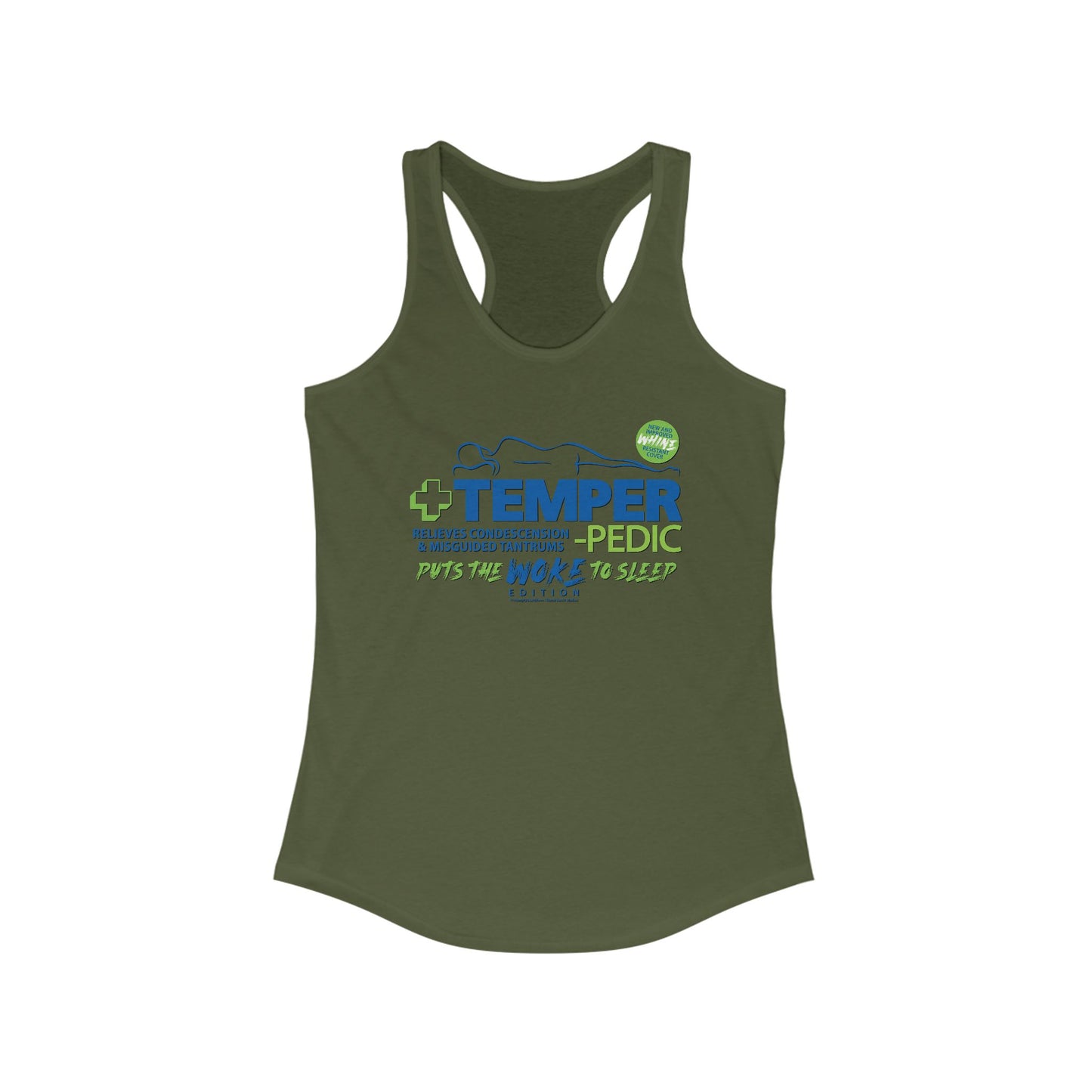 DK185: Temper-pedic - Ladies Raceback Tank