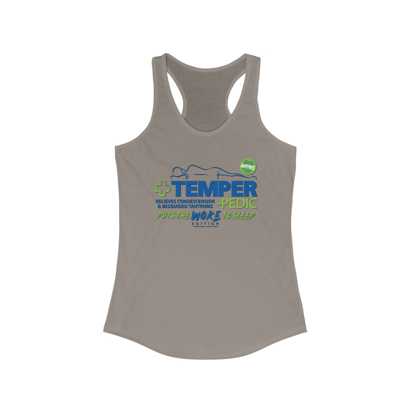 DK185: Temper-pedic - Ladies Raceback Tank