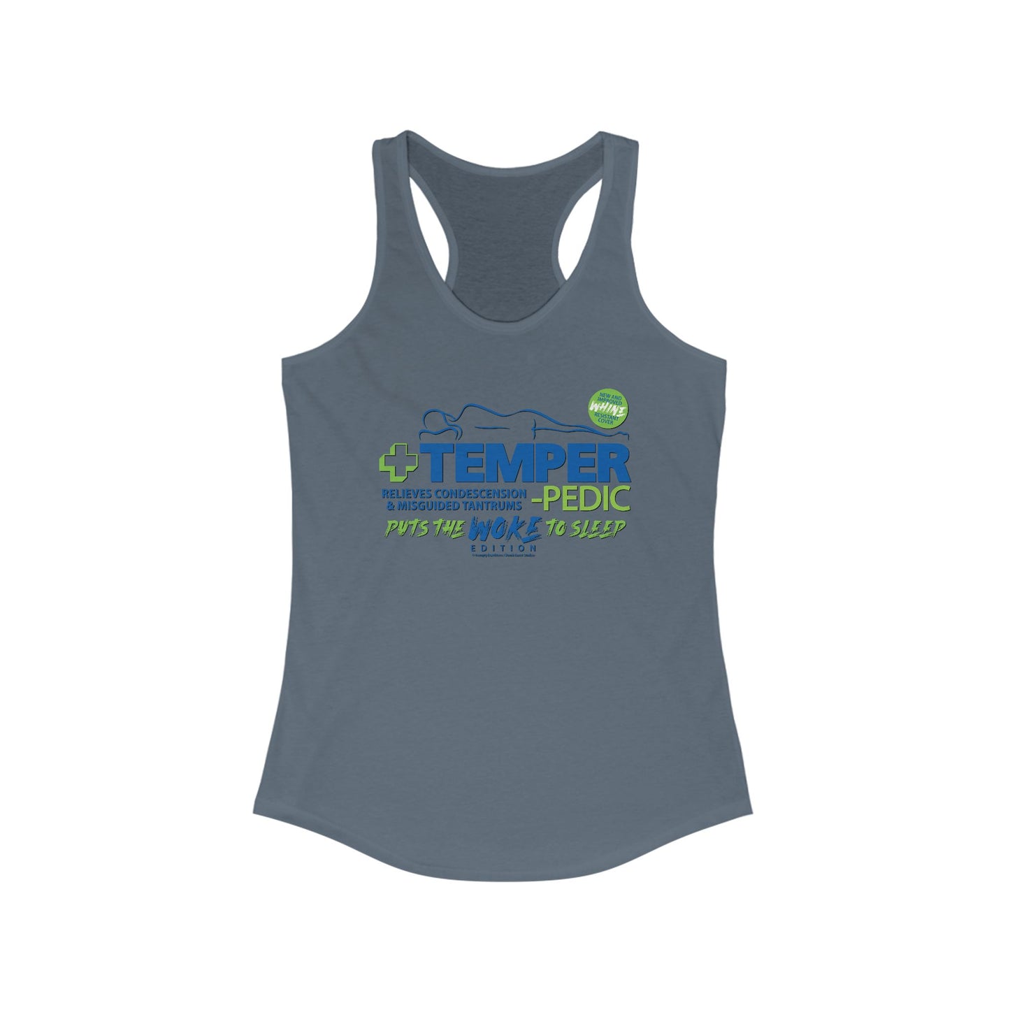 DK185: Temper-pedic - Ladies Raceback Tank