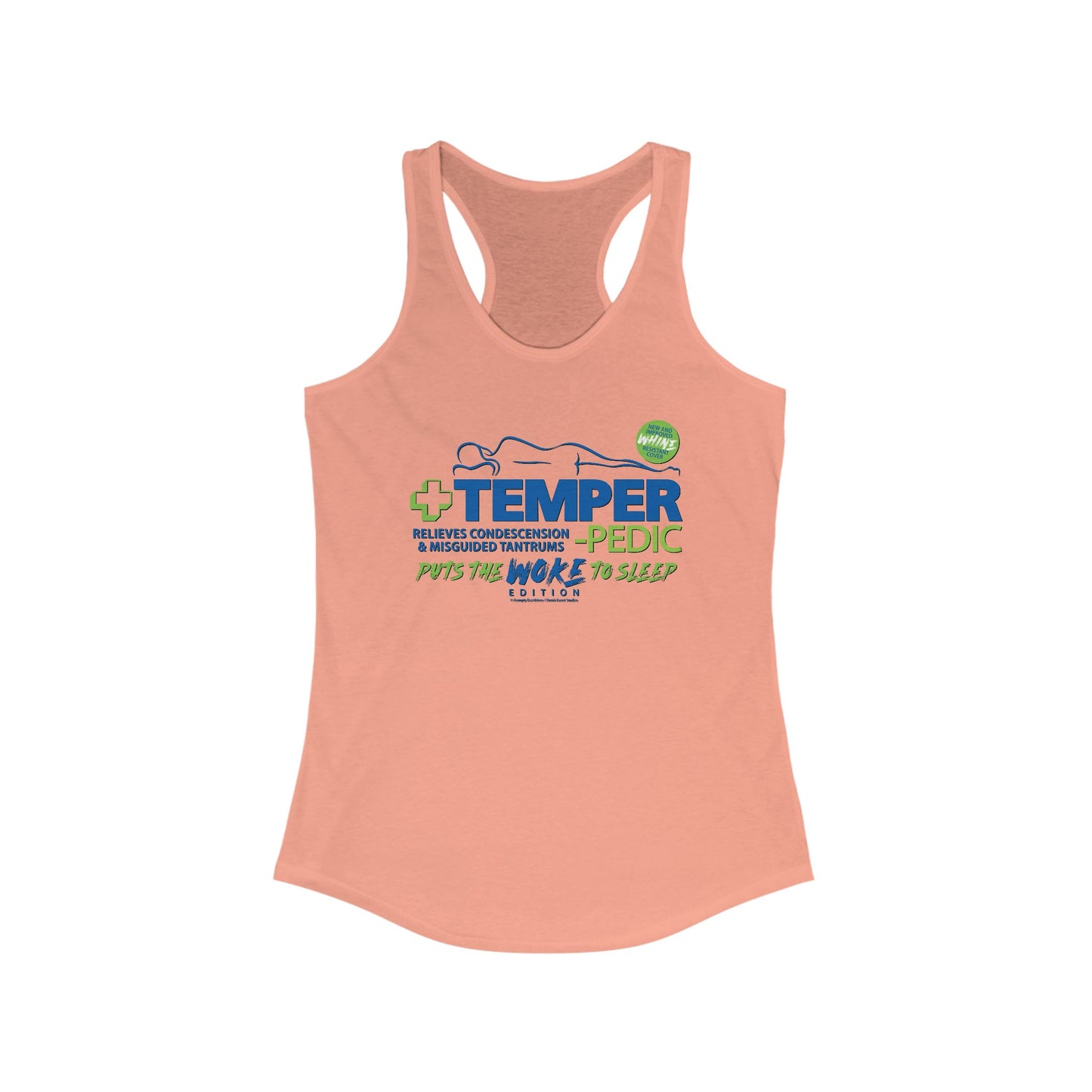 DK185: Temper-pedic - Ladies Raceback Tank