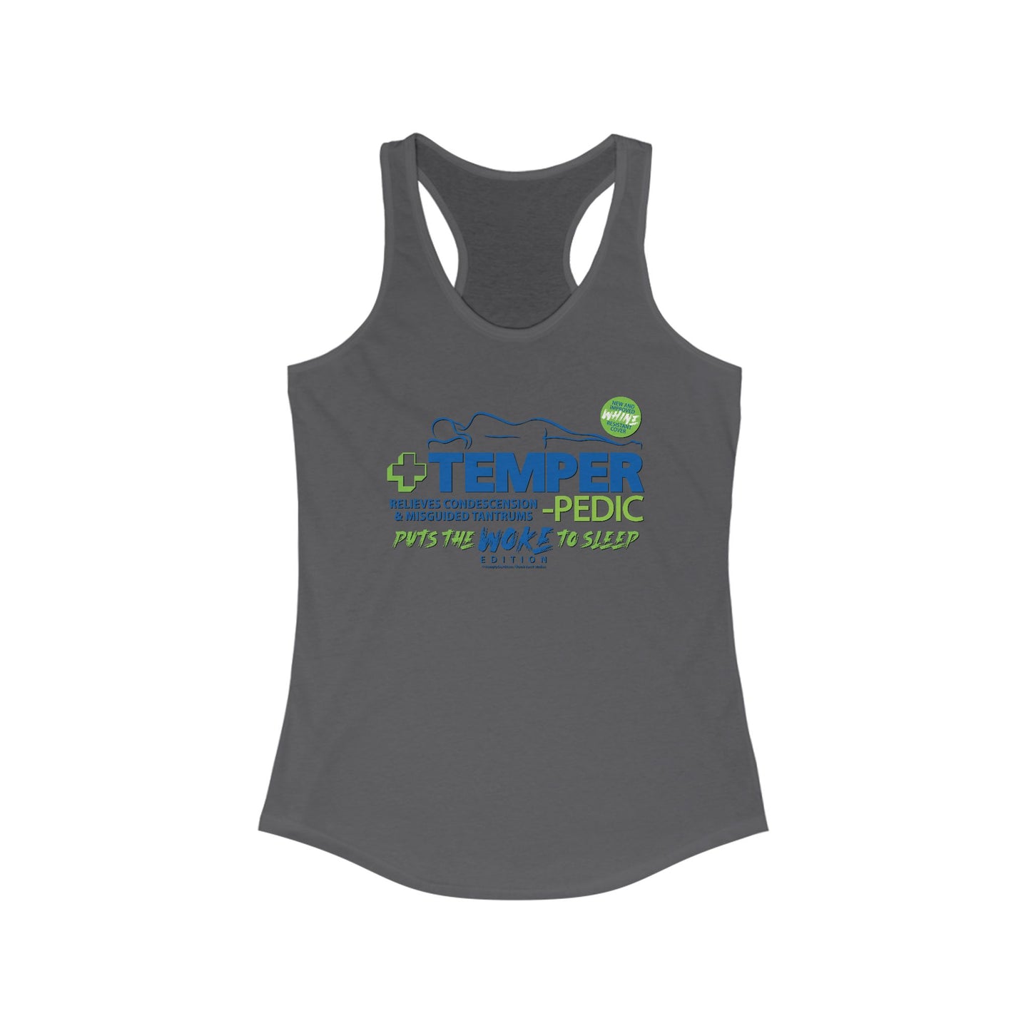 DK185: Temper-pedic - Ladies Raceback Tank