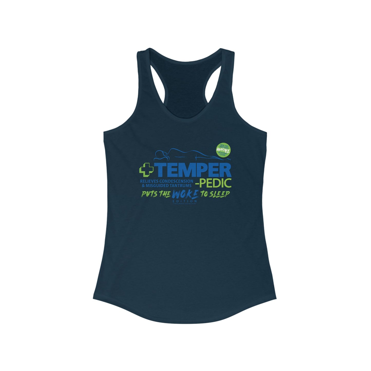 DK185: Temper-pedic - Ladies Raceback Tank