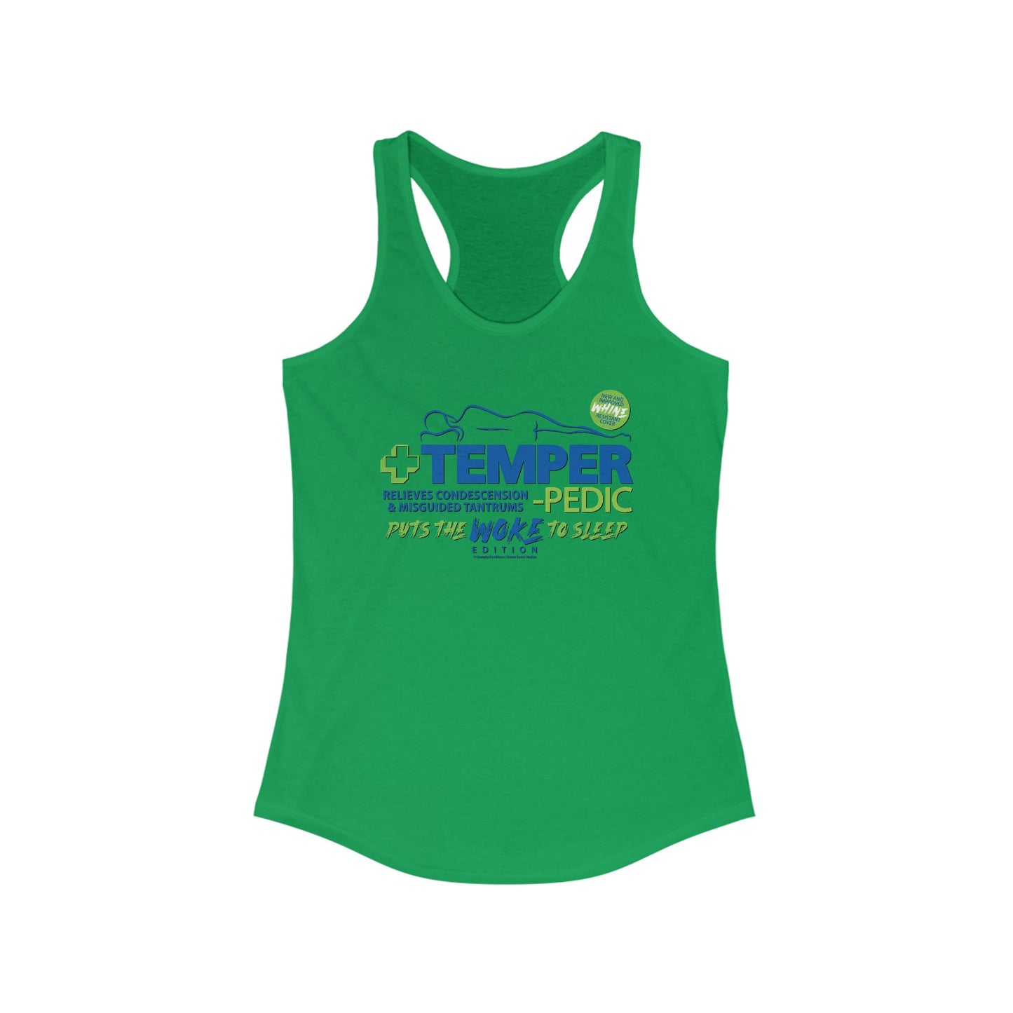 DK185: Temper-pedic - Ladies Raceback Tank
