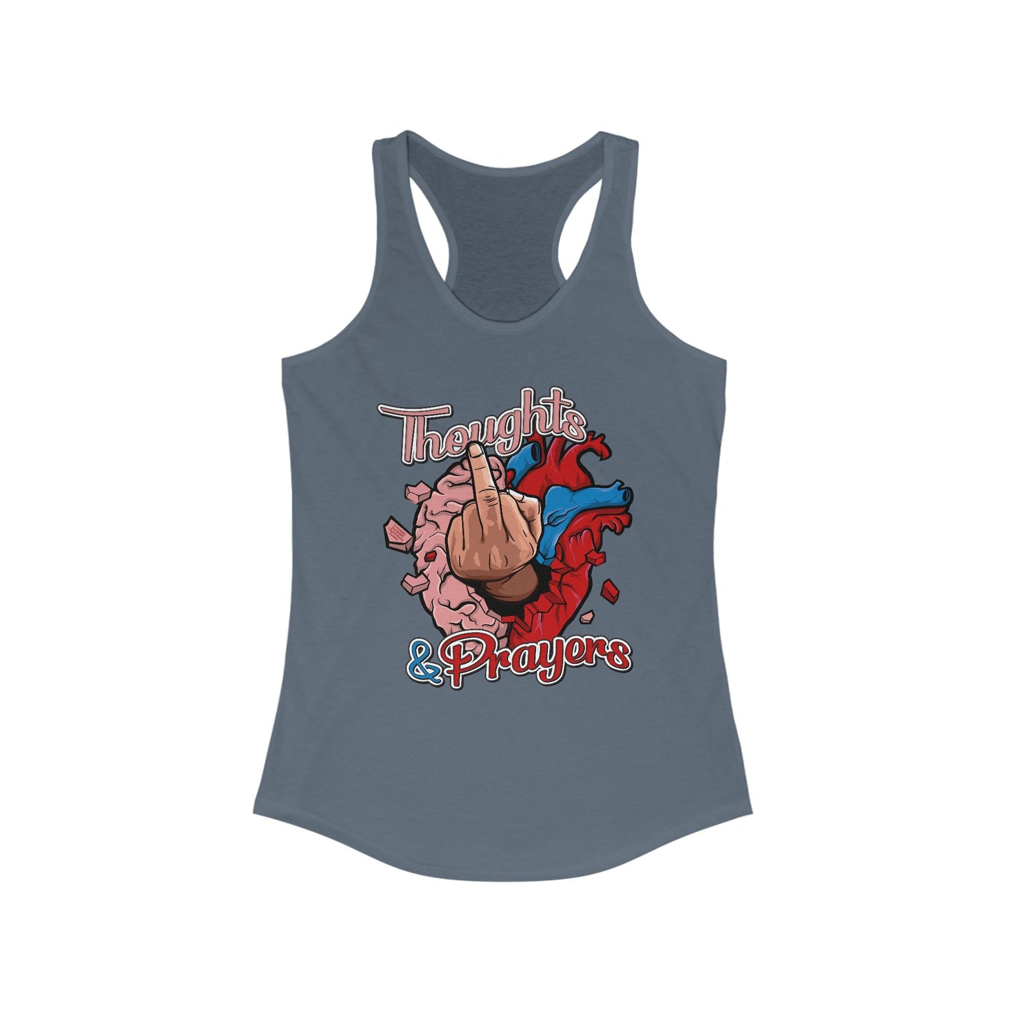 DK140: Thoughts & Prayers - Ladies Racerback Tank