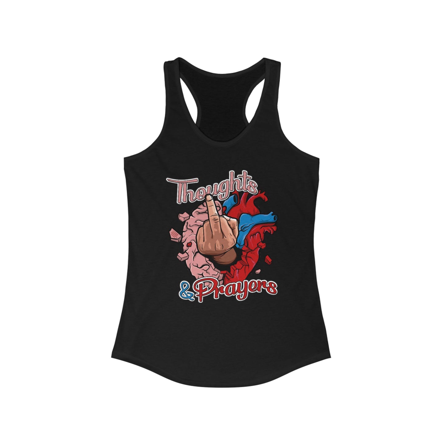 DK140: Thoughts & Prayers - Ladies Racerback Tank