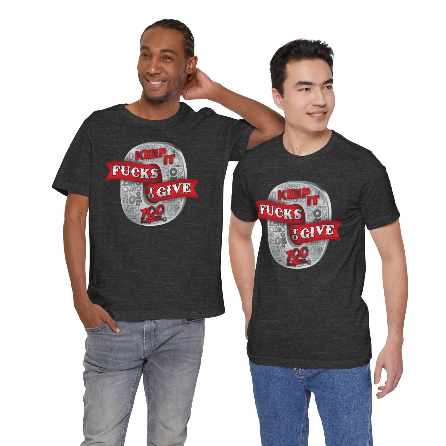 DK100: Zero Fucks To Give (Silver Edition) - Unisex S/S T-Shirt