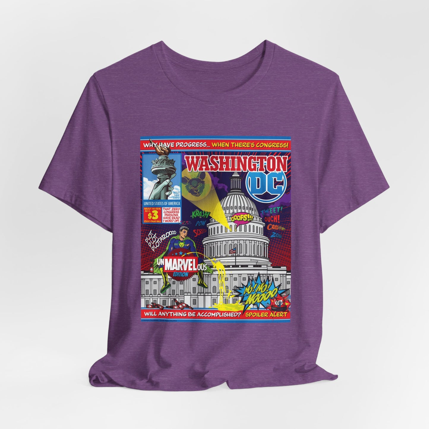 DK149: UnMARVELousington D.C. - Unisex S/S T-Shirt