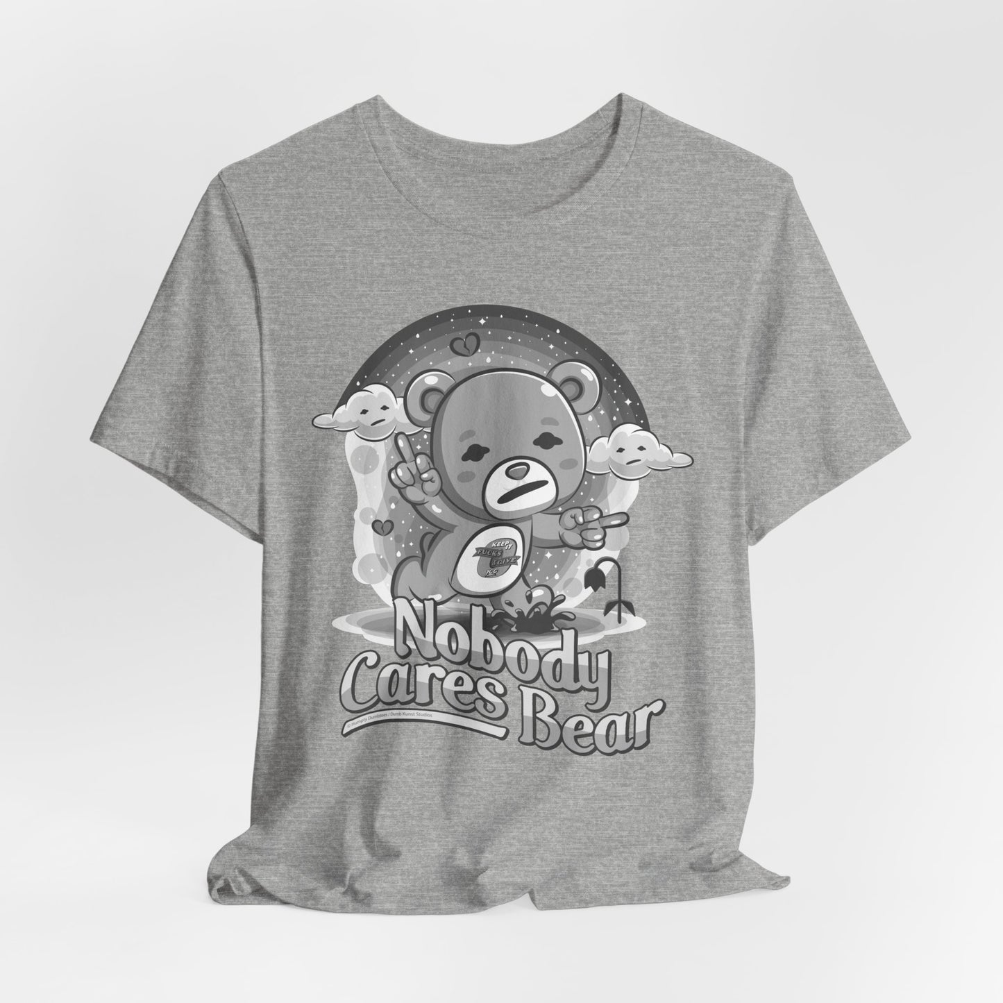 DK227: Nobody Cares Bear - Unisex S/S T-Shirt