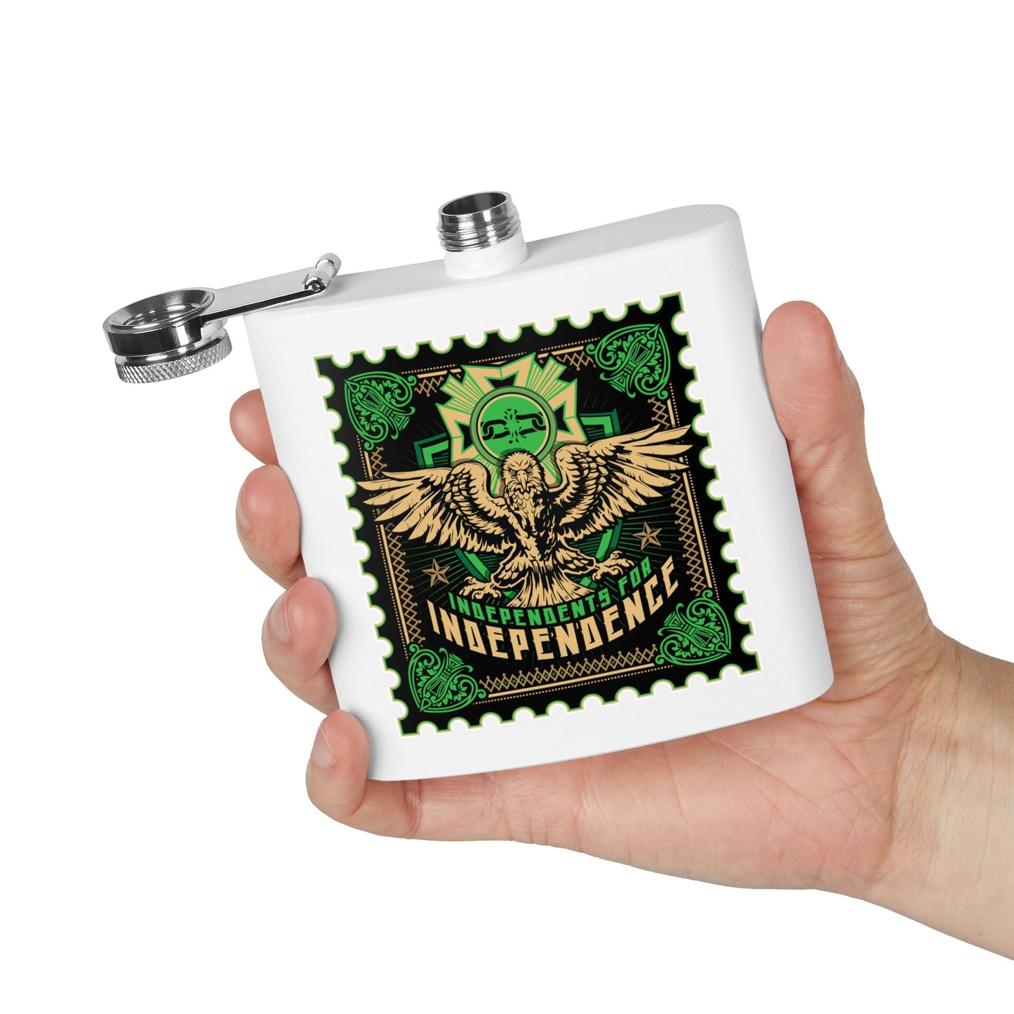 DK12: You Down With O.P.P.? (Independence) - 6oz Stainless Steel Hip Flask