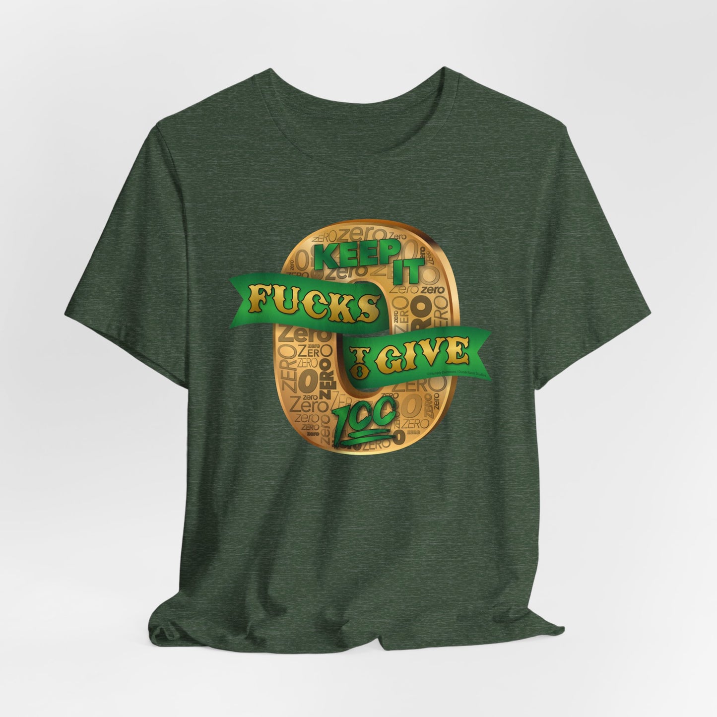 DK100: Zero Fucks To Give (Gold Edition) - Unisex S/S T-Shirt