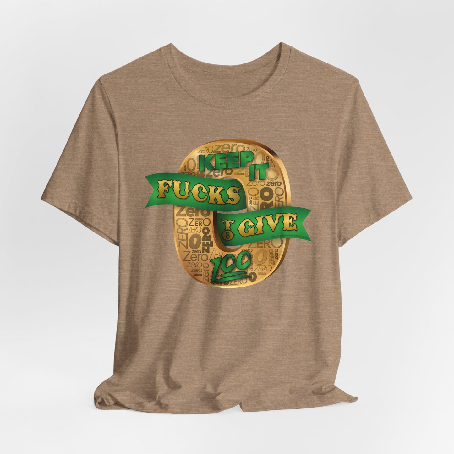 DK100: Zero Fucks To Give (Gold Edition) - Unisex S/S T-Shirt