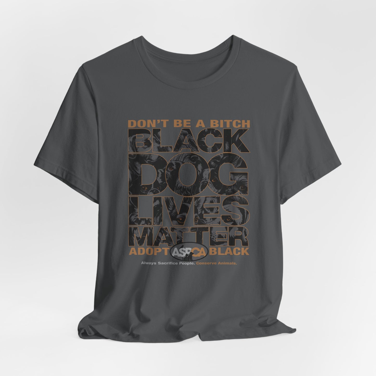 DK219: ASPCA (Black Dog Edition) - Unisex S/S T-Shirt