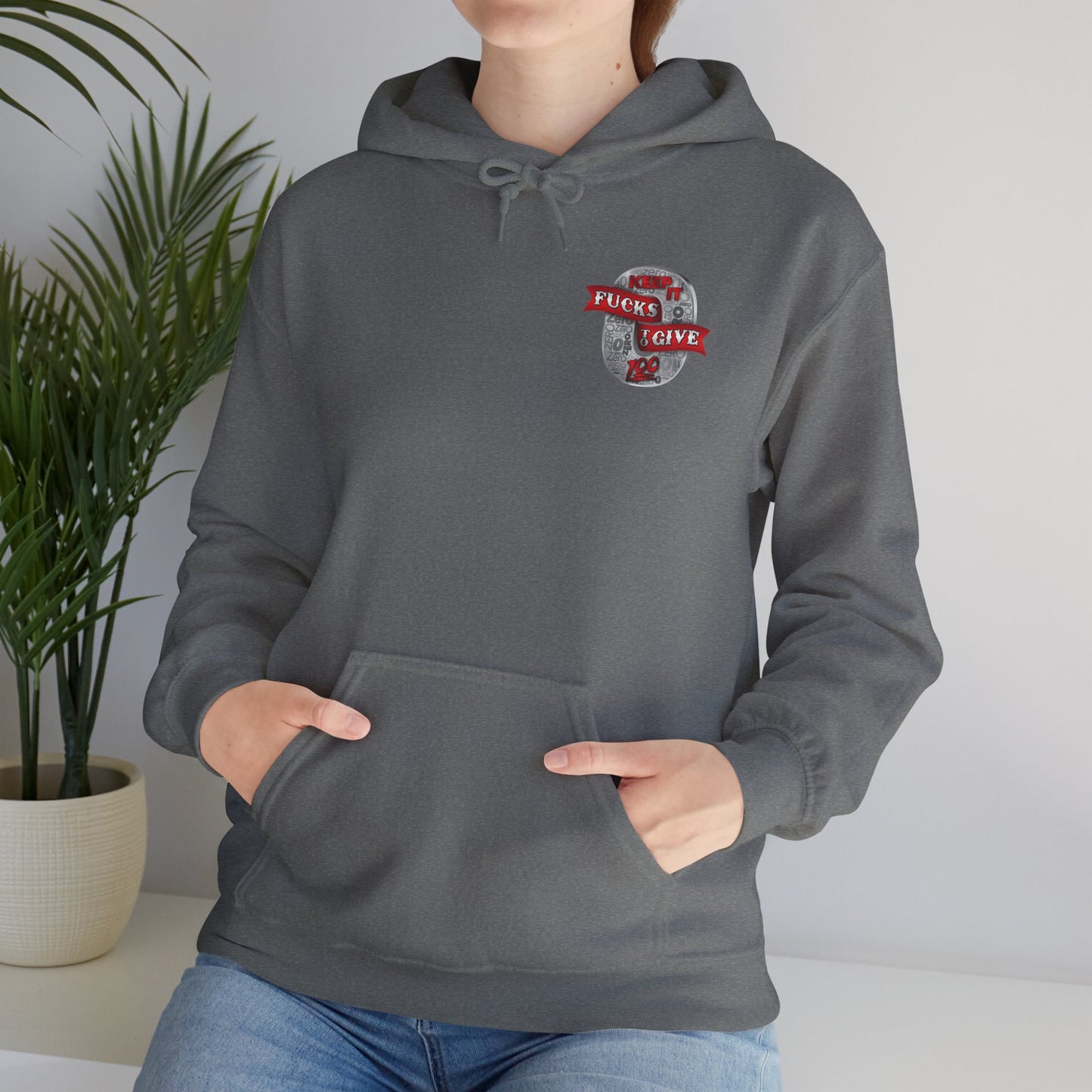 DK100: Zero Fucks To Give (Silver Edition) - Adult Hooded Sweatshirt