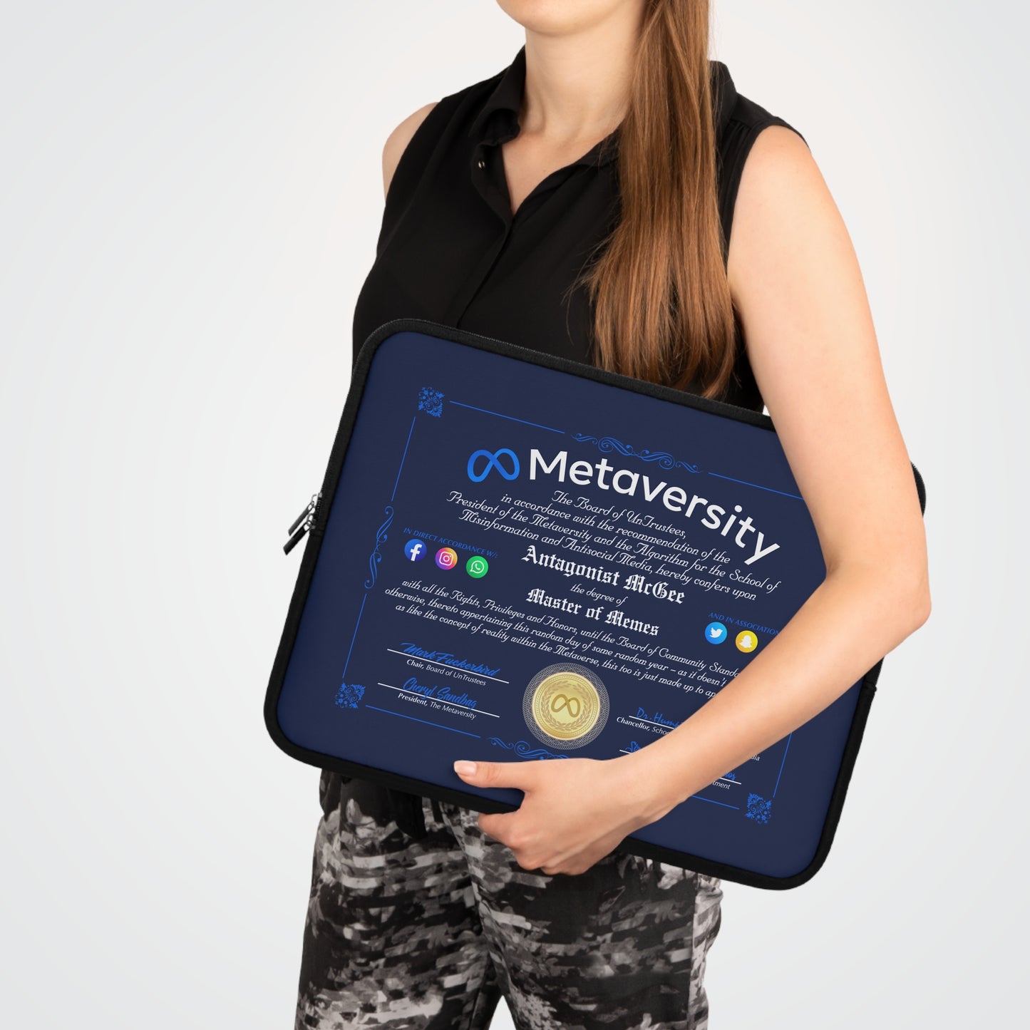 DK160: The Metaversity Of... - Padded Laptop / Tablet Sleeve