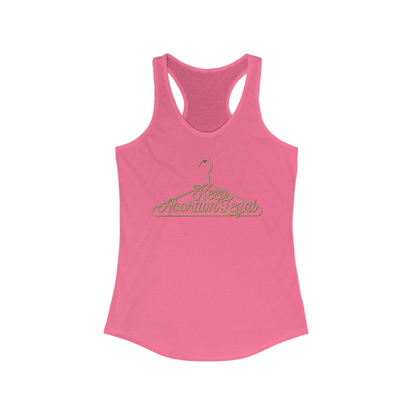 DK19: No Wire Hangers Ever - Ladies Racerback Tank