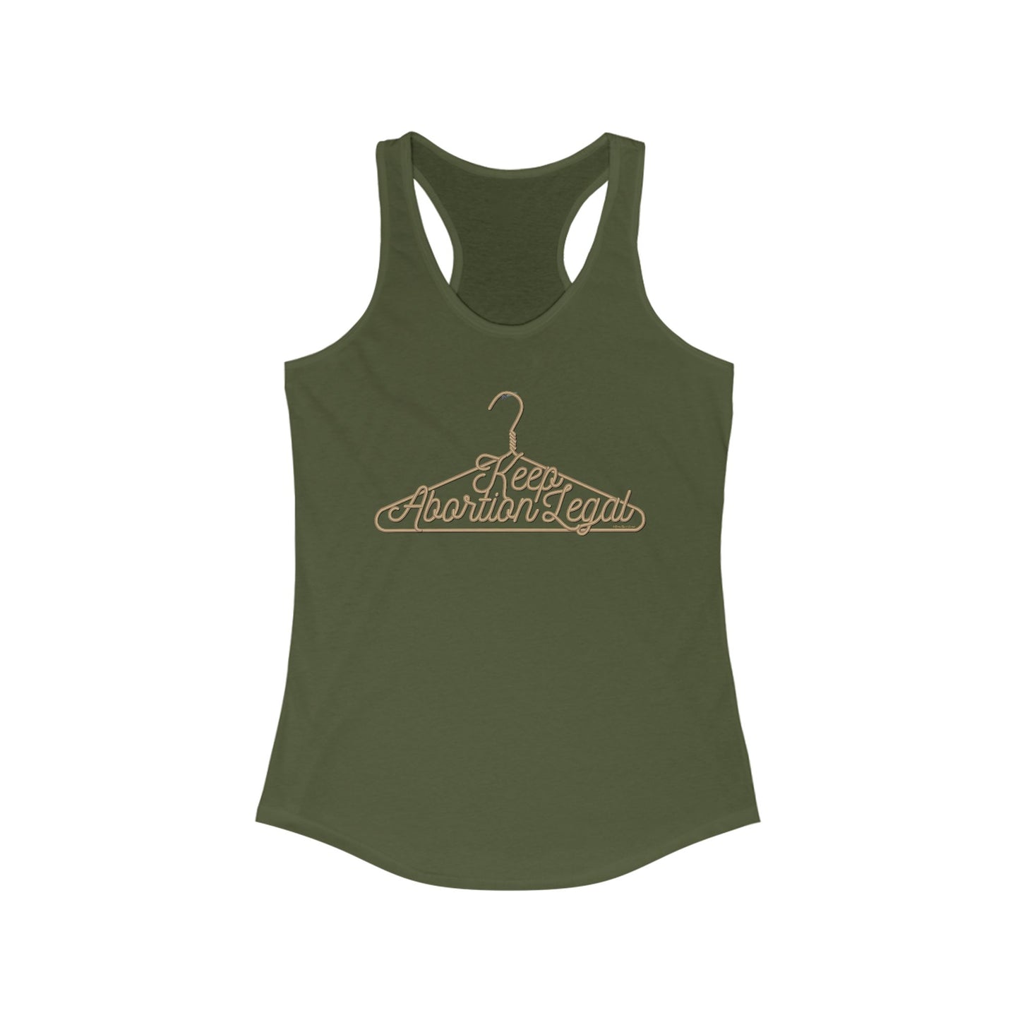 DK19: No Wire Hangers Ever - Ladies Racerback Tank