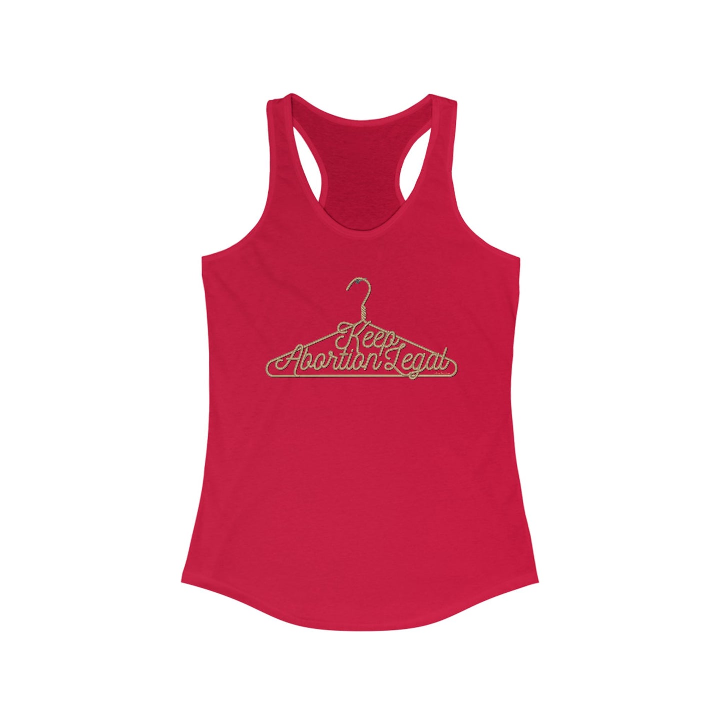 DK19: No Wire Hangers Ever - Ladies Racerback Tank