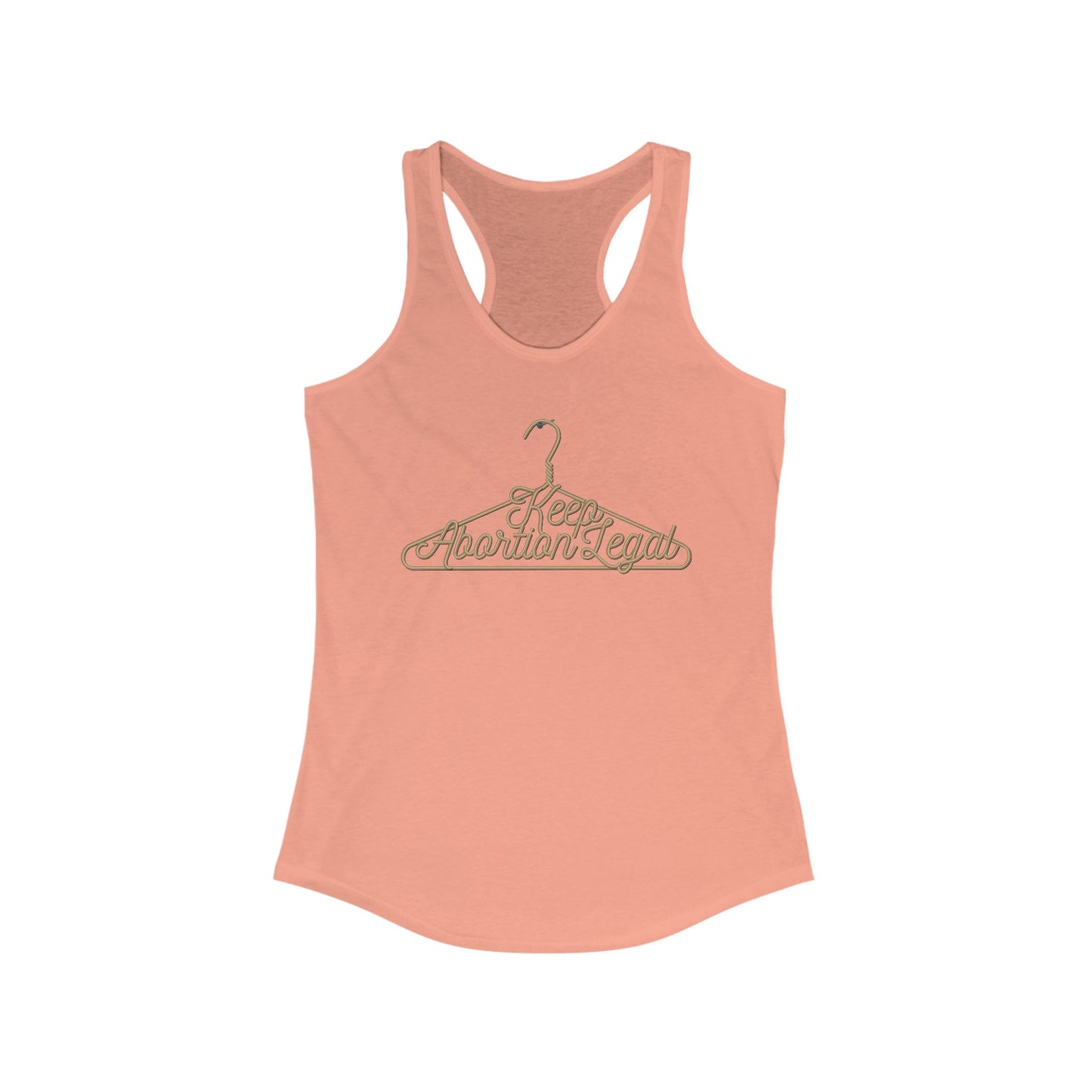 DK19: No Wire Hangers Ever - Ladies Racerback Tank