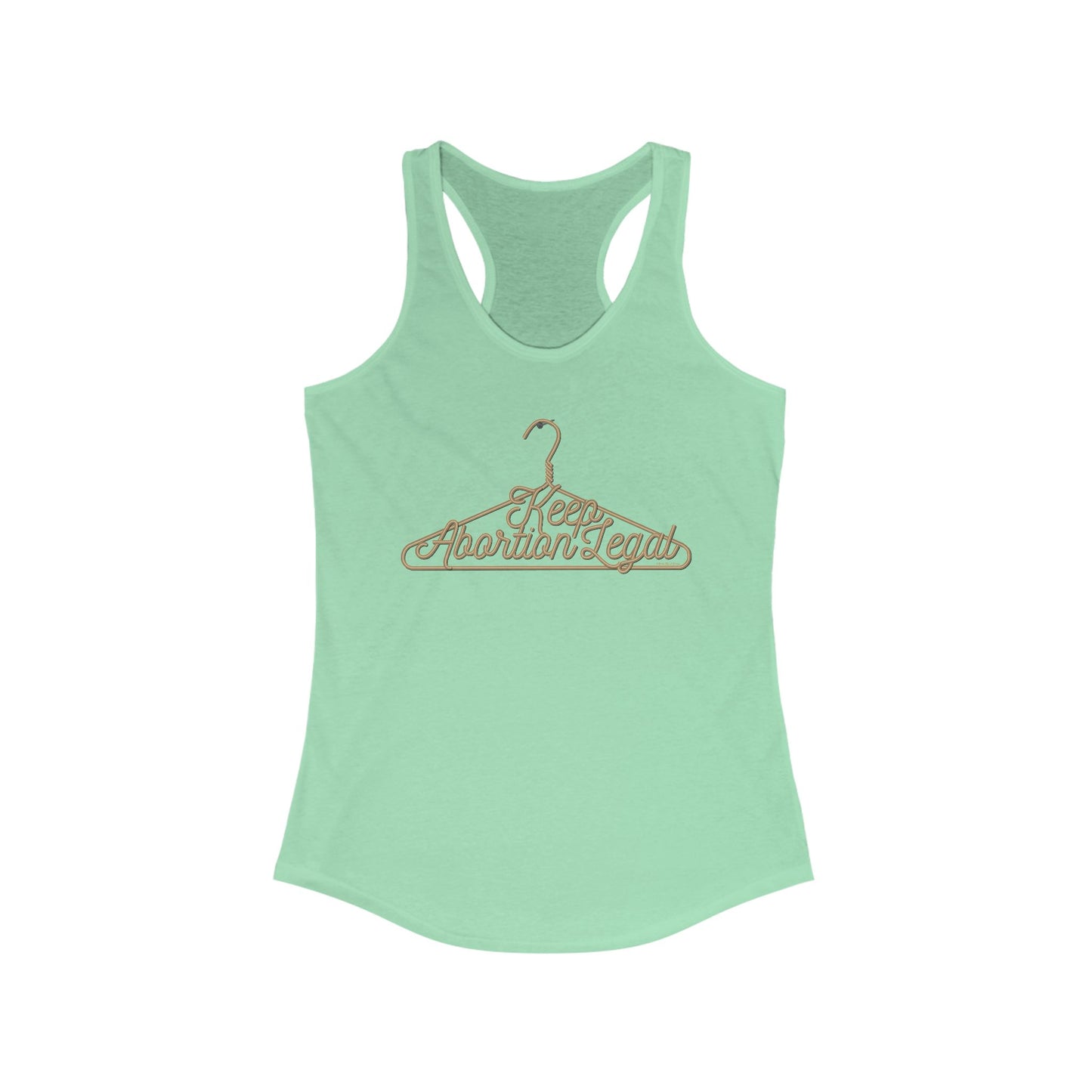 DK19: No Wire Hangers Ever - Ladies Racerback Tank