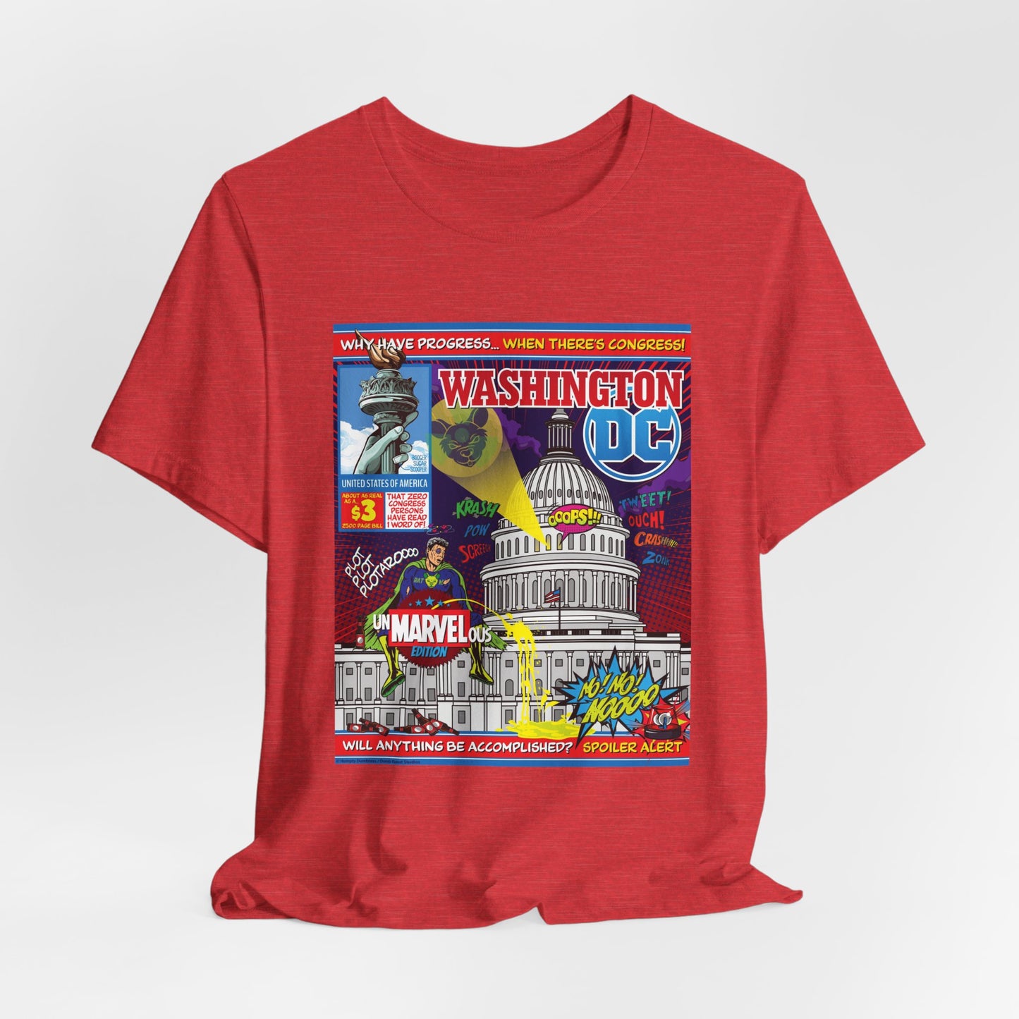 DK149: UnMARVELousington D.C. - Unisex S/S T-Shirt