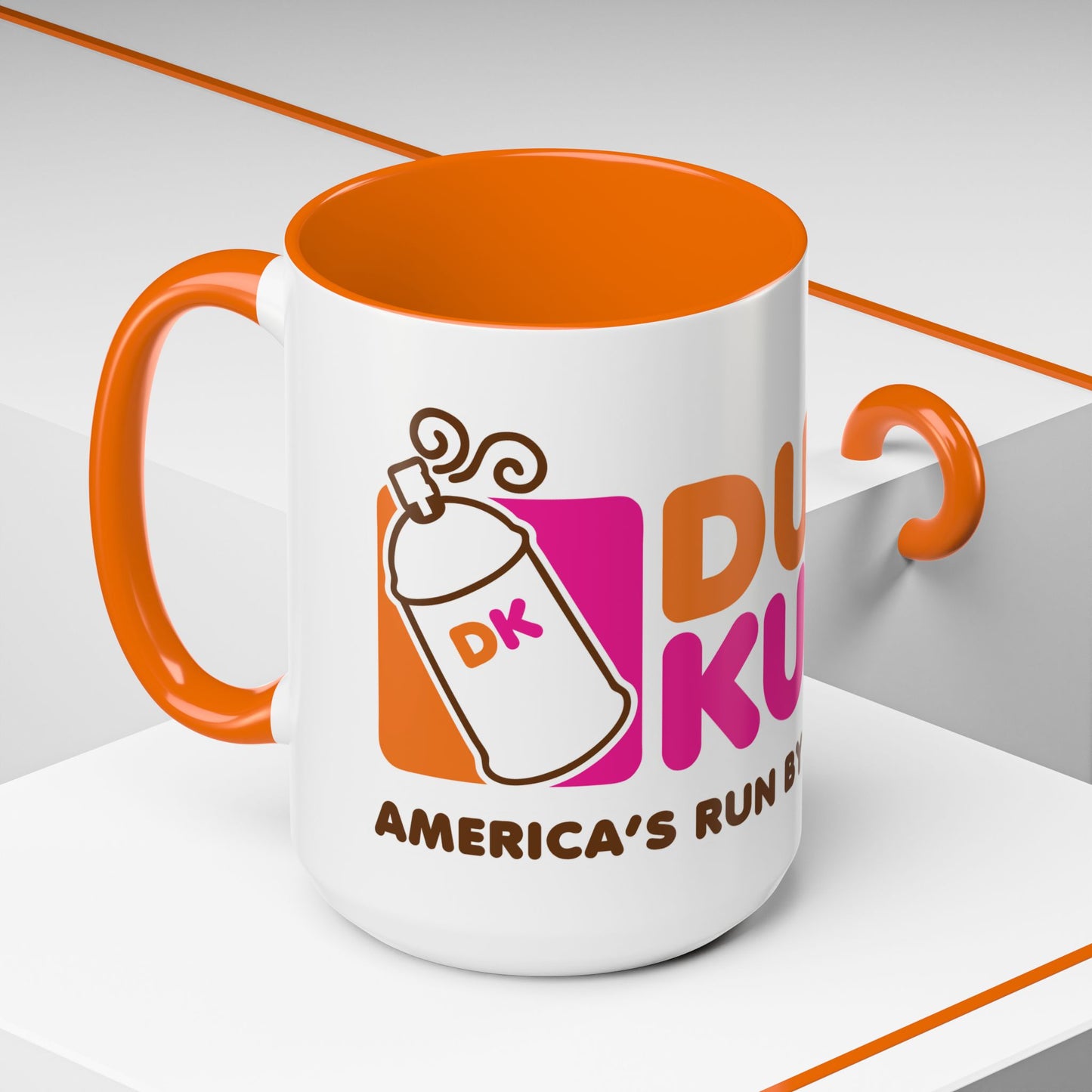 DK11: America Runs on Dumb Kunst (Logo Edition) - Ceramic Coffee Mugs