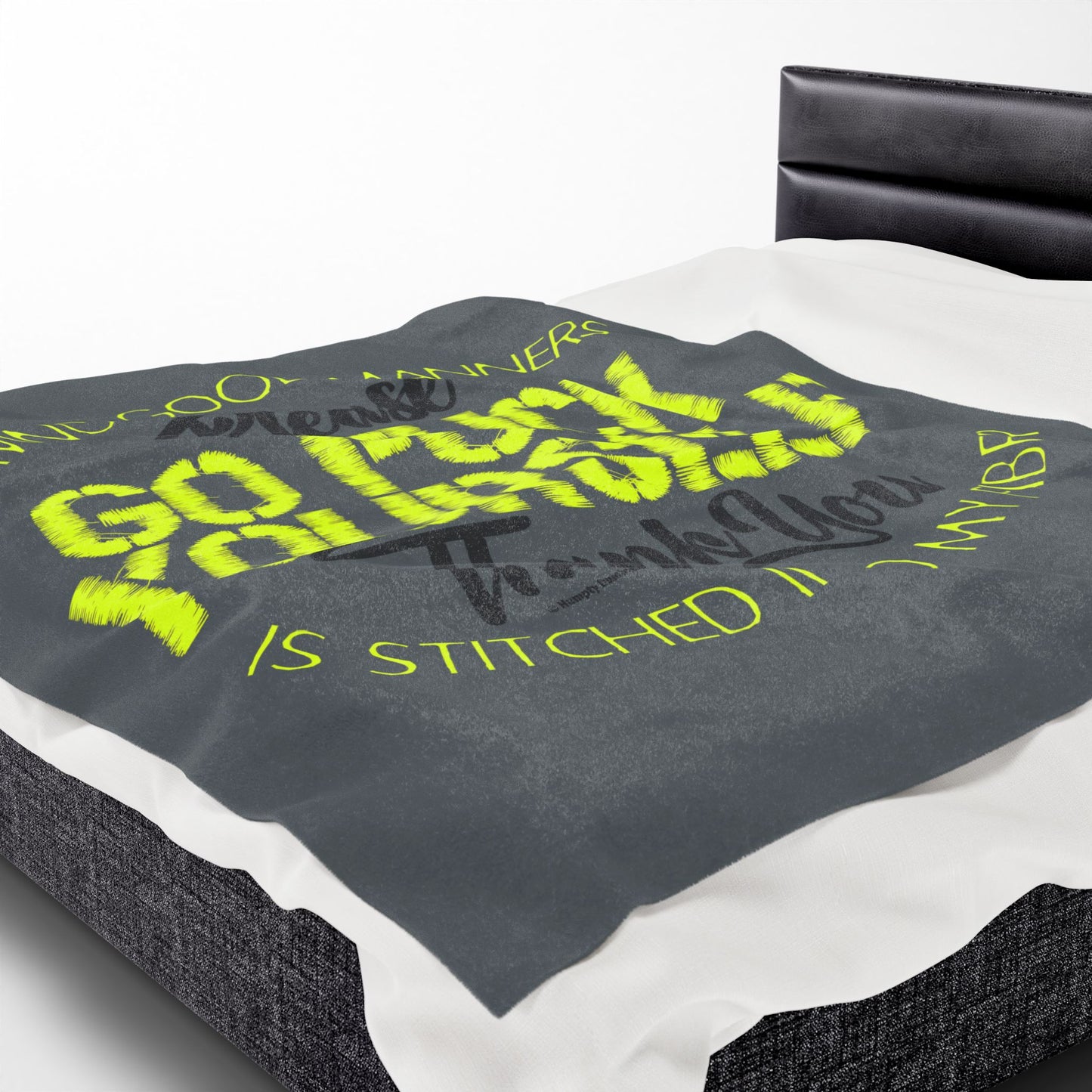 DK90: Please & Thank You (Go Fuck Yourself) - Velveteen Plush Blanket