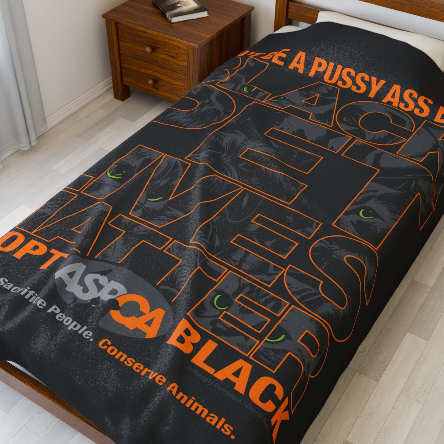 DK219: ASPCA (Black Pet Edition) - Velveteen Plush Blanket