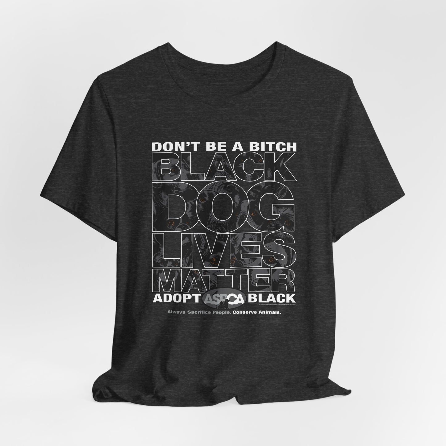 DK219: ASPCA (Black Dog Edition) - Unisex S/S T-Shirt