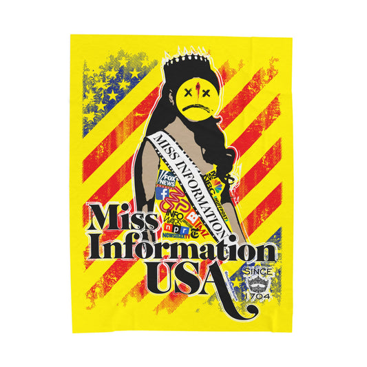 DK60: Miss Information USA - Velveteen Plush Blanket