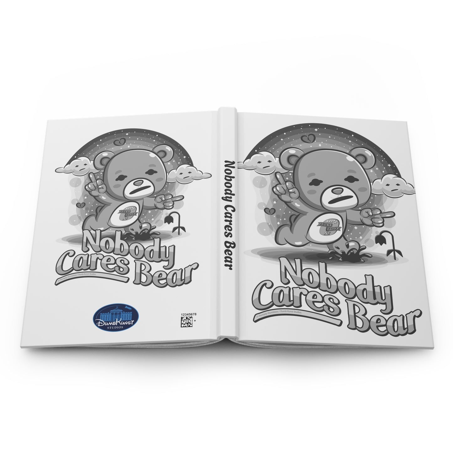 DK227: Nobody Cares Bear - Hardcover Writing Journal